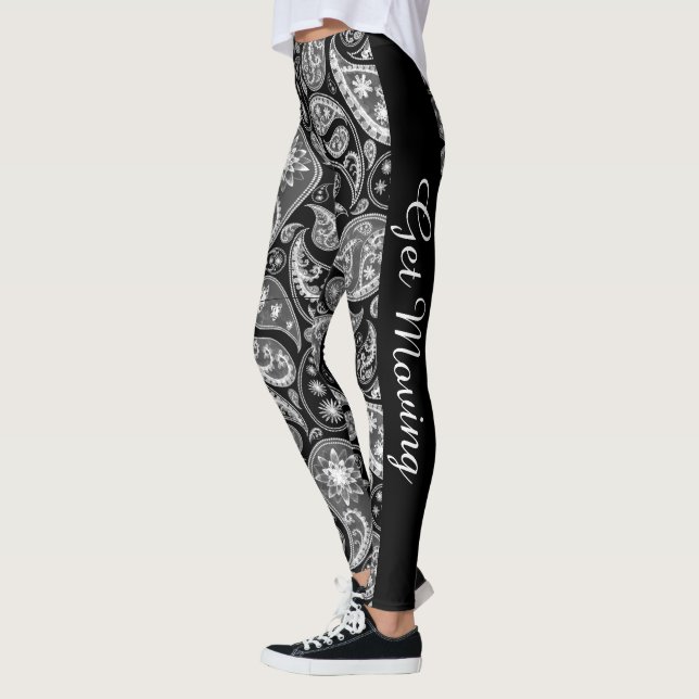 Legging Preto-preto personalizado (Esquerda)