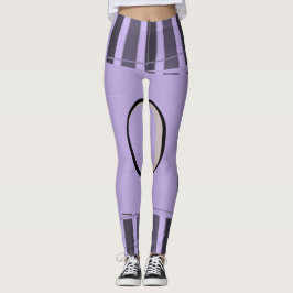 legging preto roxo feminino