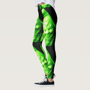 Legging preto verde do leprechaun