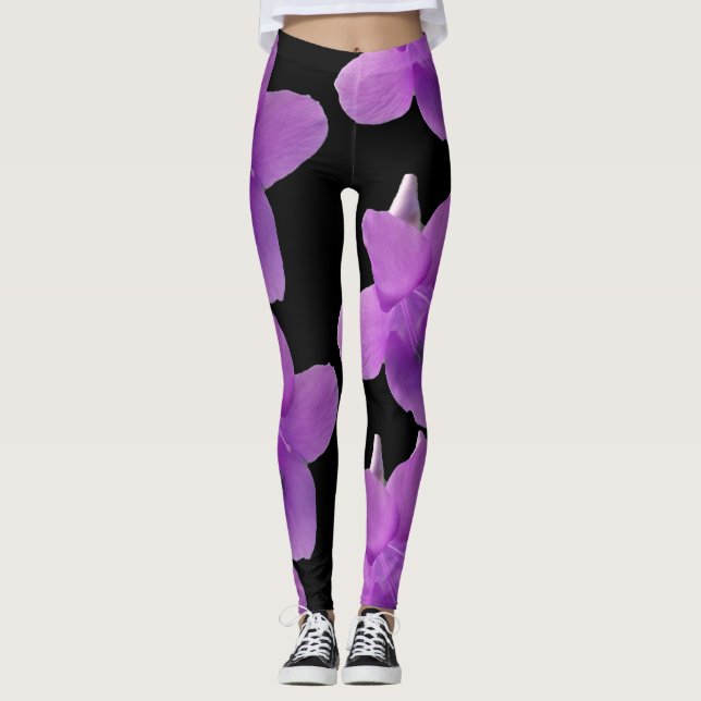 Legging Preto violeta roxo filipino (Frente)