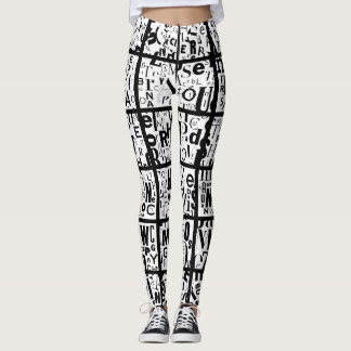Legging pretos & brancos