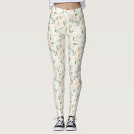 Legging Pretty Peach Flowers