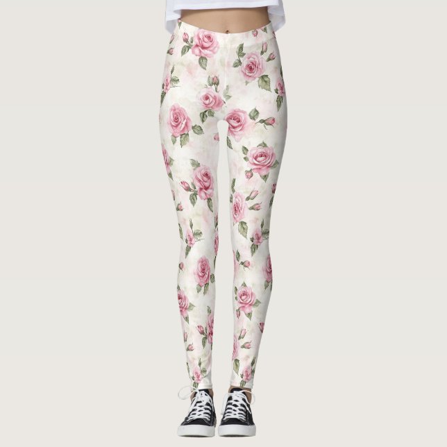 Legging Pretty Pink Roses (Frente)