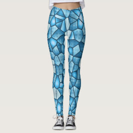 Legging Primavera e Verão de Vidro Estreito Azul