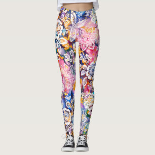 Legging Primavera Estilizado Colorido
