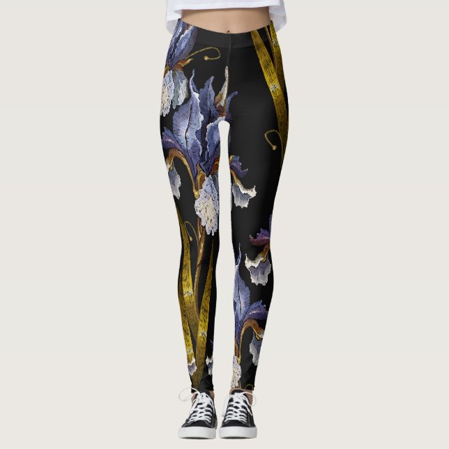 Legging Primavera irrisse: Arte do Renascimento do Bordado (Frente)