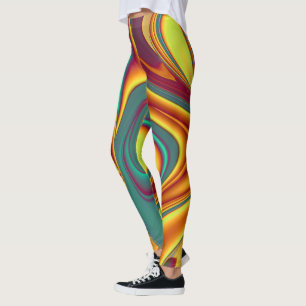 Legging Primavera Verão Outono Flores Magia