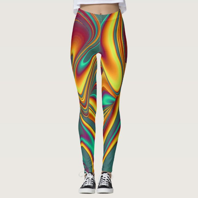 Legging Primavera Verão Outono Flores Magia (Frente)