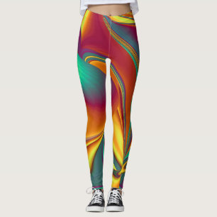 Legging Primavera Verão Outono Flores Magia
