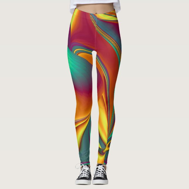 Legging Primavera Verão Outono Flores Magia (Frente)