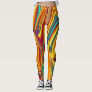 Legging Primavera Verão Outono Flores Magia
