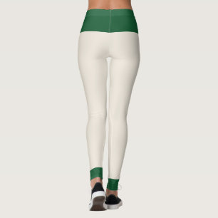 Legging Primeiro Natal de Recém-Casados Branco Neve Verde