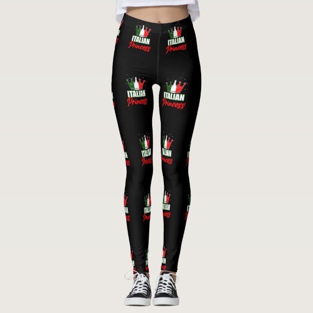 Legging Princesa Italiana Flag Crown (Frente)