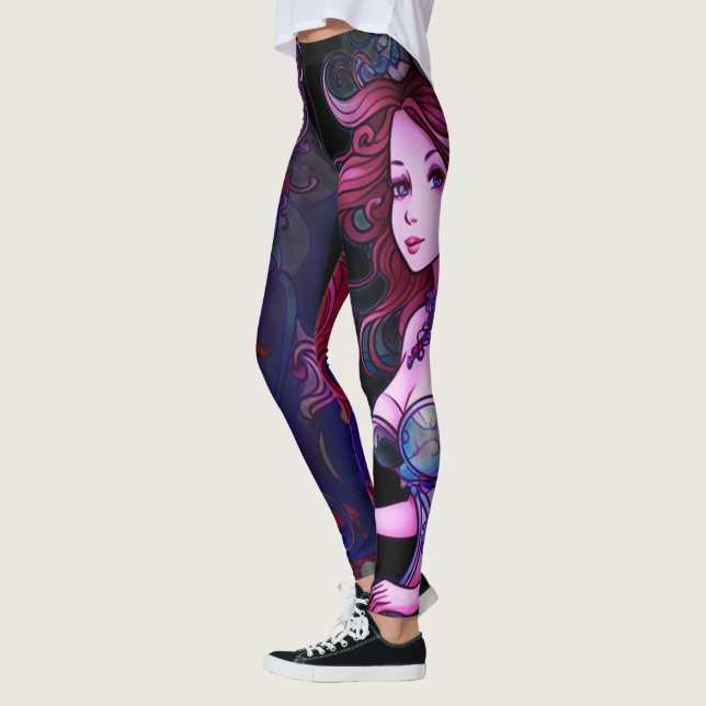 Legging Princesa Sereia Steampunk Personalizada Justa (Esquerda)