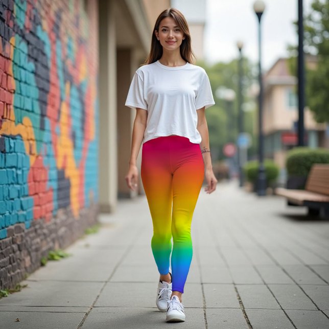 Legging Prism Light - Arte Vibrante do Espectro Arco-Íris (Walk the rainbow! Vibrant leggings for style & comfort, everyday.)