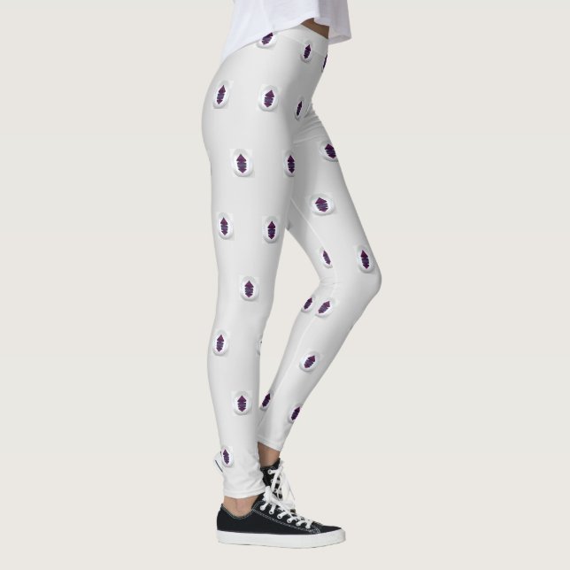 Legging Prisma Roxo Na Cinza (Direita)