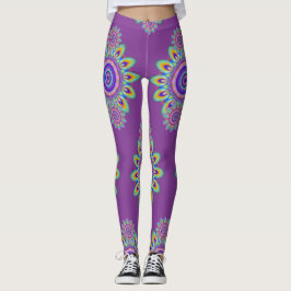 Legging Psicélica BoHo, Surf de Sapo quente, púrpura.