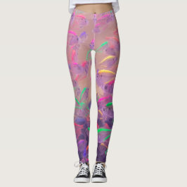 Legging Psicodélico, cor-de-rosa, cor-de-rosa, cor-de-rosa