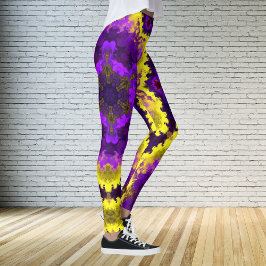 Legging Psicodélico Flor Amarelo e Puro de Mandala