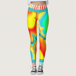 Legging Psicodélico fractal colorido moderno