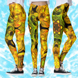 Legging Psicodélico Mandala Flor Verde e Amarelo<br><div class="desc">Este design psíquico caleidoscópio apresenta verde e amarelo. Visuais vibrantes e triviais para o hippie moderno ou qualquer um que ama cores brilhantes e fundas!</div>