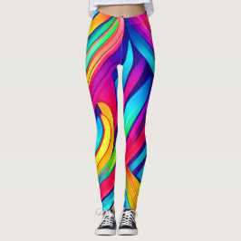 Legging Psicodélico Rainbow Vortex
