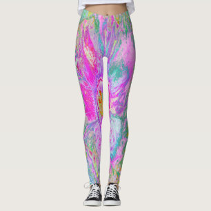 Legging Psicodélico, Rosa Quente e Hibisco Ultra-Violeta