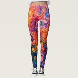 Legging Psicodélicos Psicodélicos - Pintura a óleo
