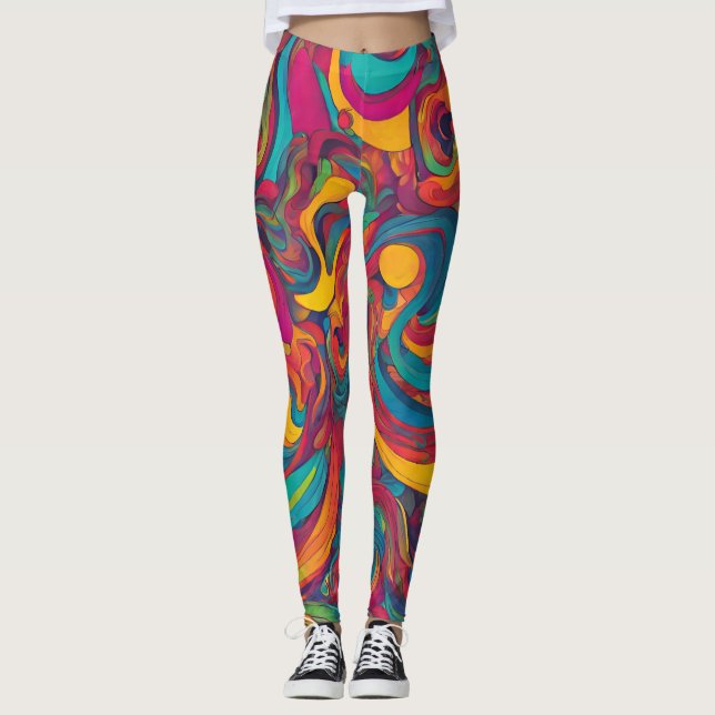 Legging Psychedelic Swirl (Frente)