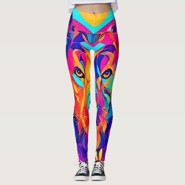 Legging Psychedelic Wolf Majestade (Frente)