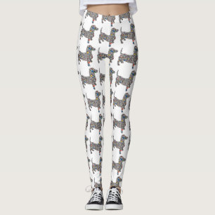 Legging Psychedelic Zebra Dachshund