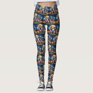 Legging Pug Dog Pumpkin Halloween Engraçado