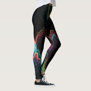 Legging Pulso Elétrico: Sinfonia de Frequências Neon