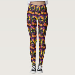 Legging Pumpkin de bruxa de bruxa maldita angora turca
