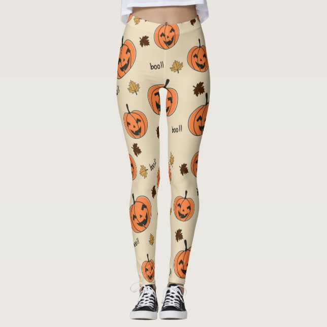 Legging Pumpkin Invisível do Halloween (Frente)