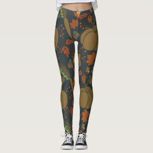 Legging Pumpkin sem pele e cenoura fundo escuro