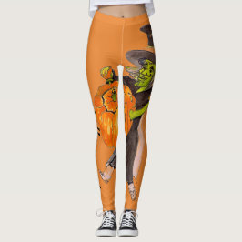 Legging Pumpkin Witch Warlock Halloween Rico Assustador