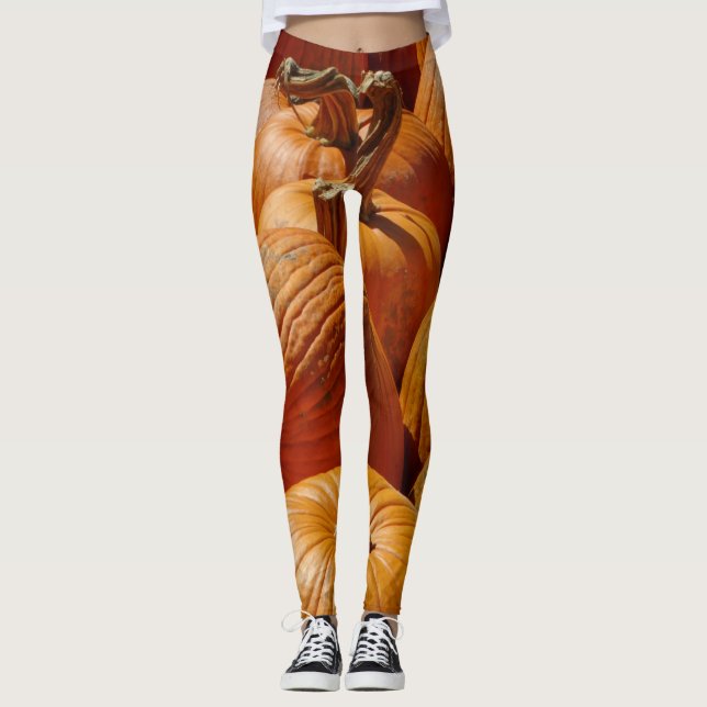 Legging Pumpkins bonito no Pumpkin Patch em (Frente)