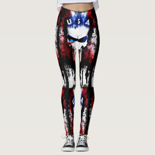 Legging Punisher Patriótico (EUA)