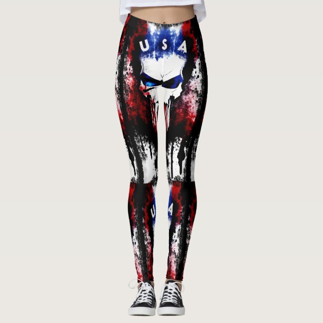 Legging Punisher Patriótico (EUA) (Frente)