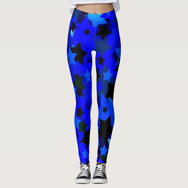 Legging Punk Rock Stars Blue (Frente)