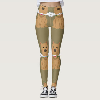 Legging Puppy and Bone Pattern