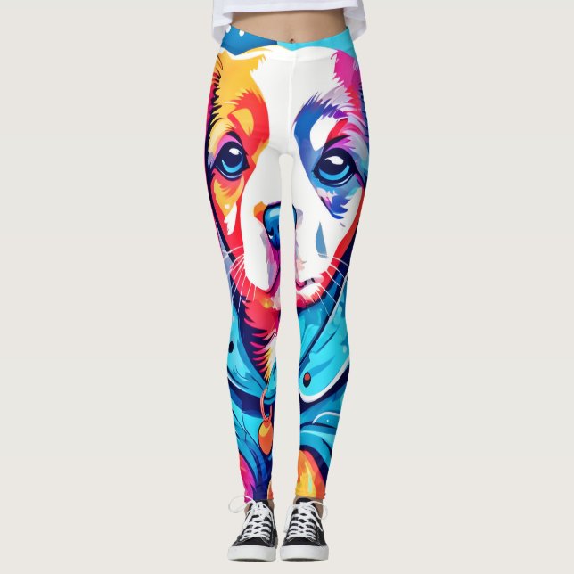 Legging Puppy com Design Casaco azul (Frente)