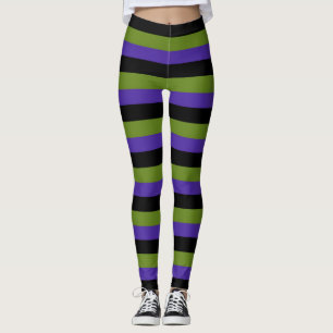 Legging Purple Black Green Witchy Strieen