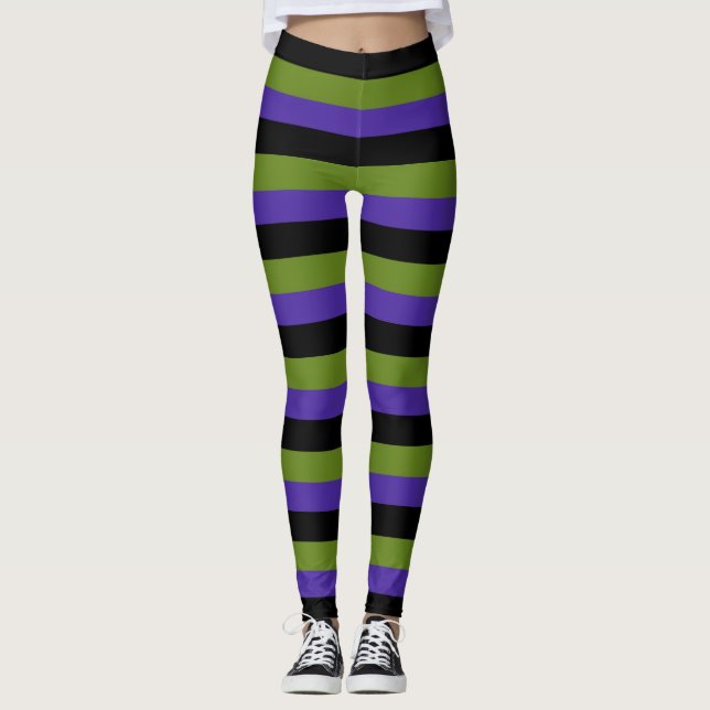 Legging Purple Black Green Witchy Strieen (Frente)