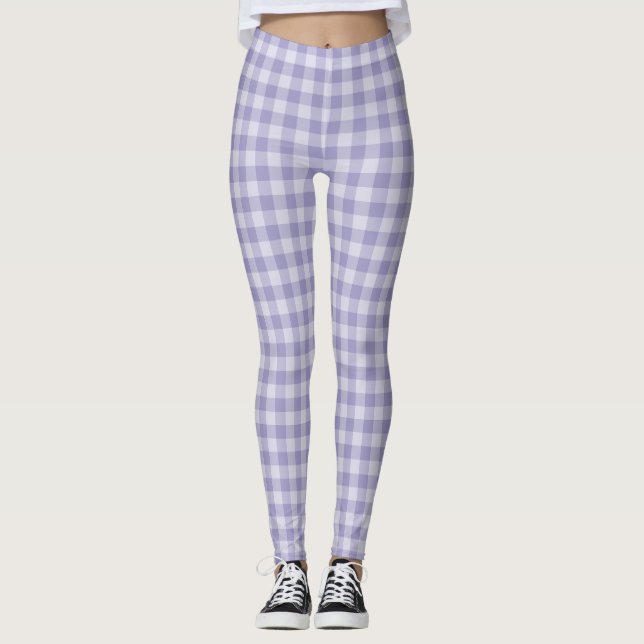Legging Purple Checkerboard Pattern (Frente)