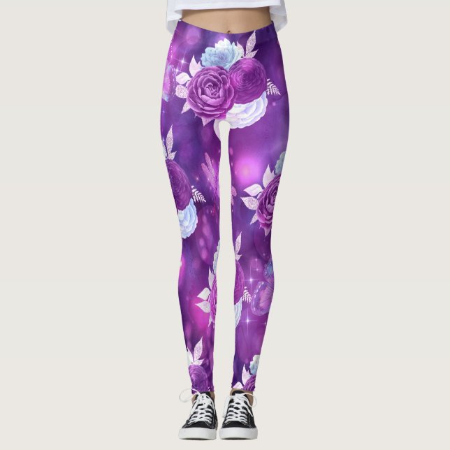 Legging Purple Floral (Frente)