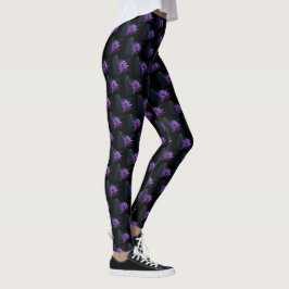 Legging Purple Lotus Waterlily
