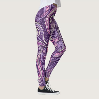 Legging Purple Paisley