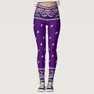 Legging Purple Paisley Bandanna